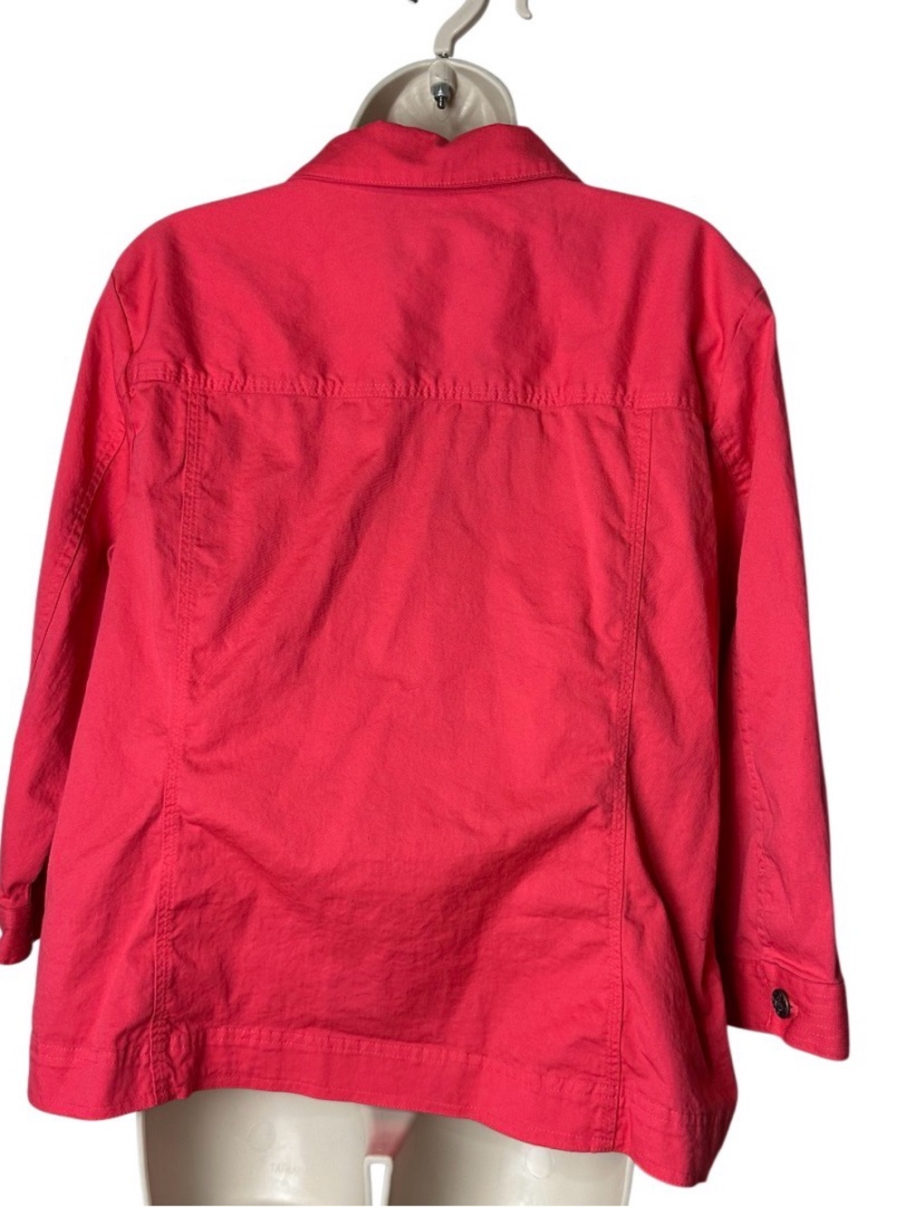 Christopher & Banks Coral Pink Button-Front Jacket - Picture 2 of 6